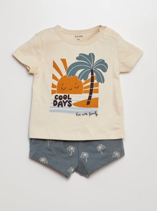 Setje met T-shirt + short - 2-delig