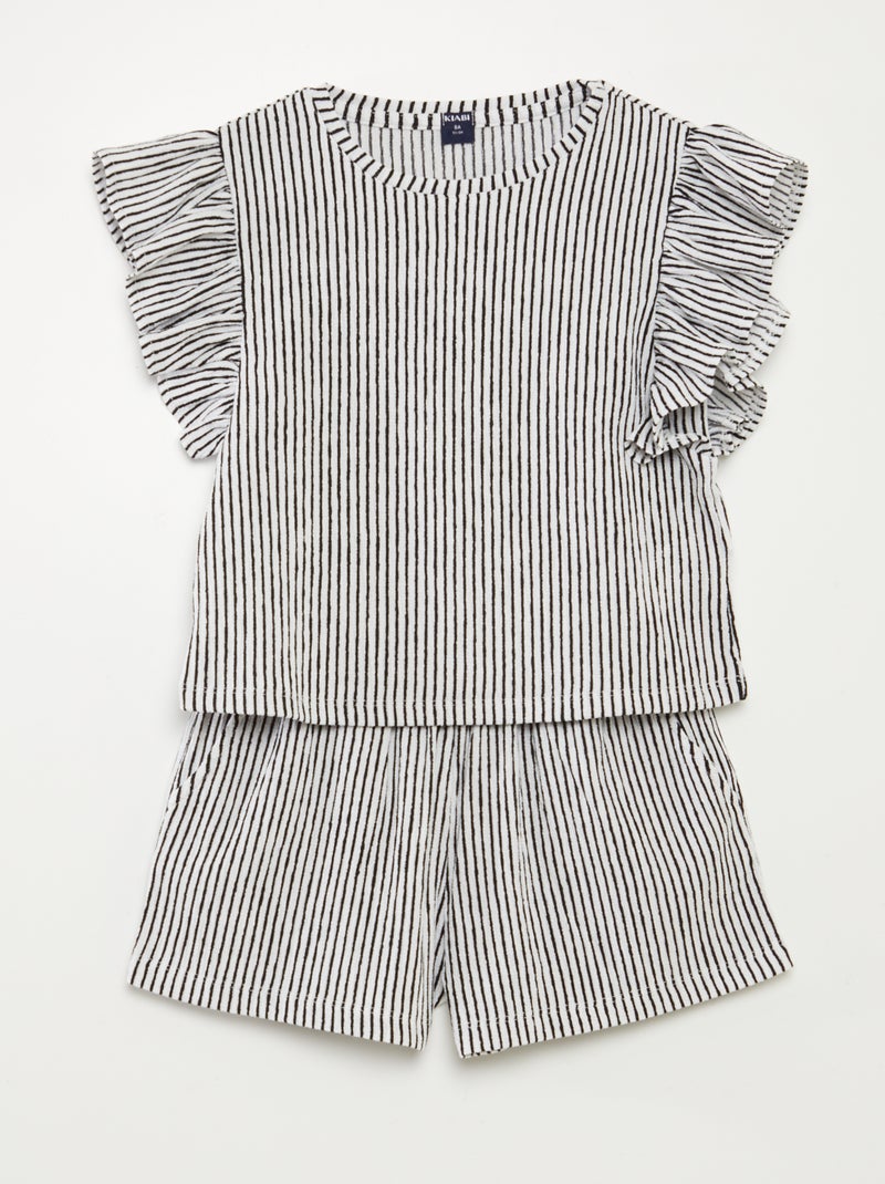 Setje met T-shirt + short - 2-delig WIT - Kiabi