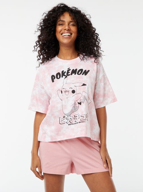Setje met T-shirt + short met Pokemon-print - 2-delig - Kiabi