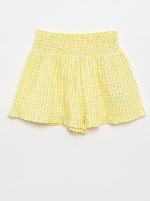 Setje met top + gestreepte rok van crêpeachtige stof - 2-delig - Kiabi