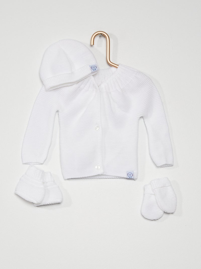 Setje met truitje 'La Manufacture de Layette' WIT - Kiabi