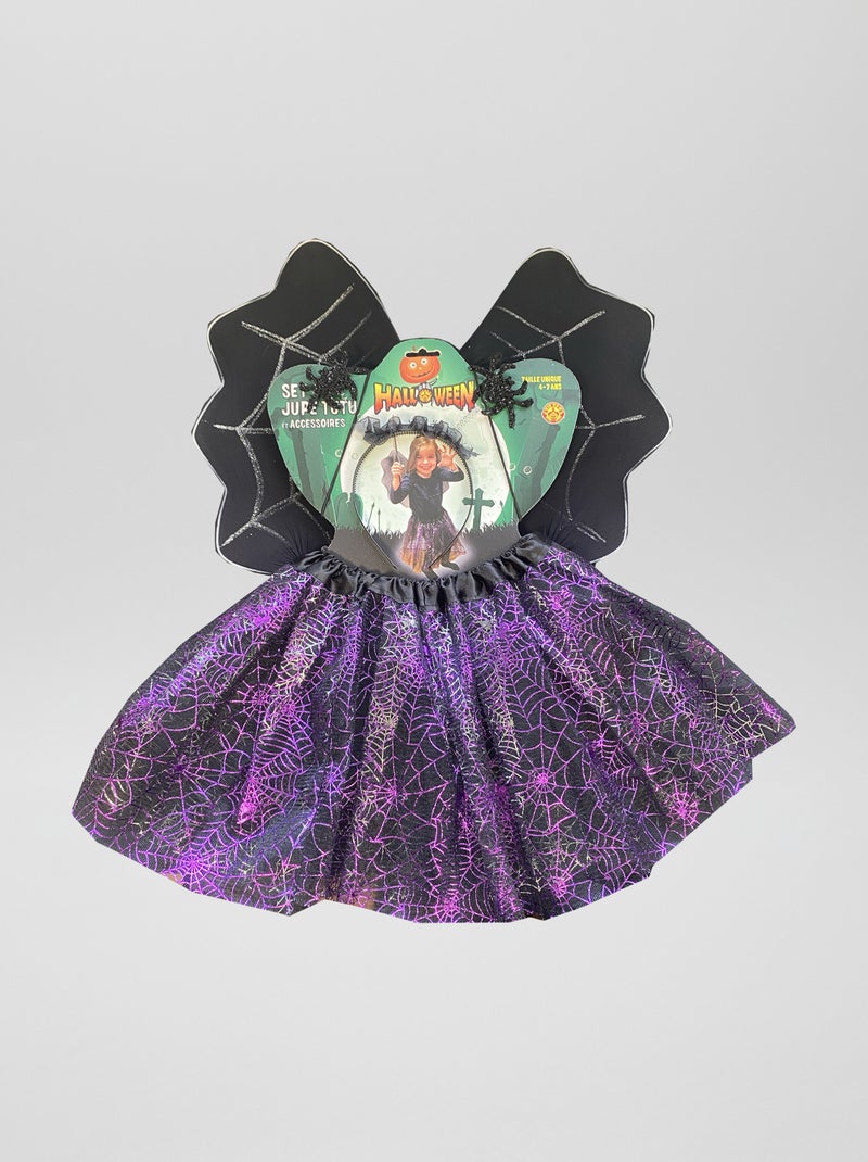 Setje met tutu + diadeem + toverstokje - 3-delig PAARS - Kiabi