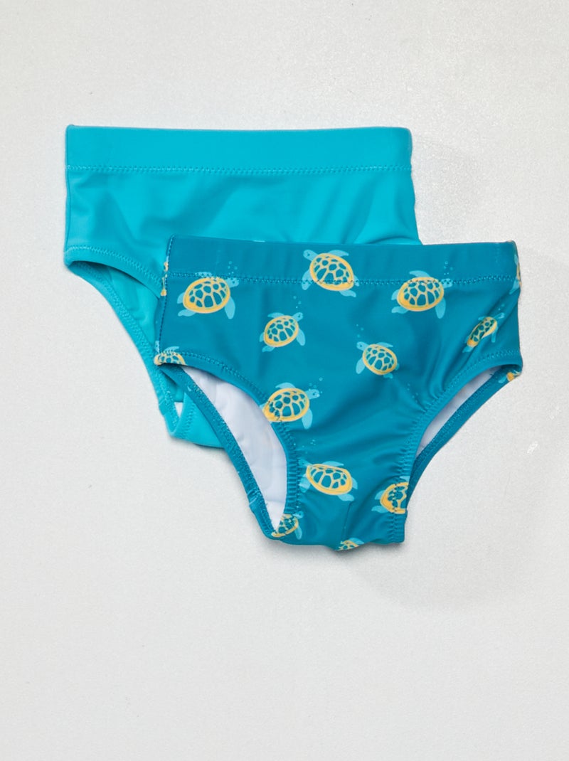 Setje met zwemslips BLAUW - Kiabi