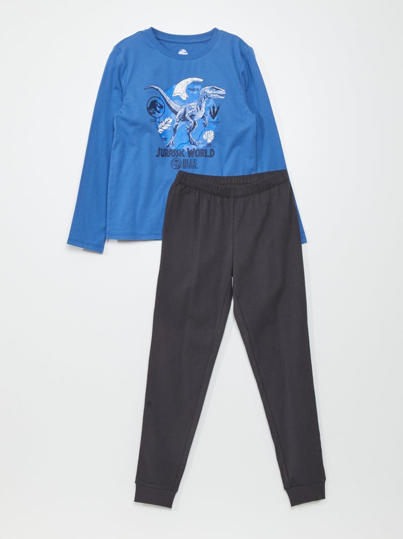 Setje: pyjamashirt + -broek 'Jurassic World' BLAUW - Kiabi