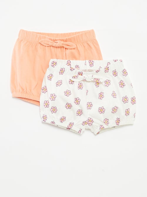 Setje shorts met strikjes - 2-delig - Kiabi