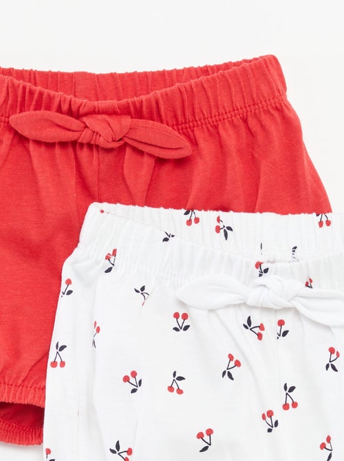 Setje shorts met strikjes - 2-delig - Kiabi