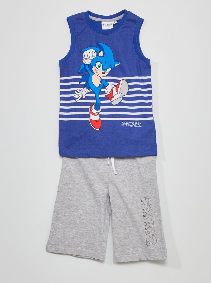 Setje 'Sonic' - 2-delig blauw / grijs - Kiabi