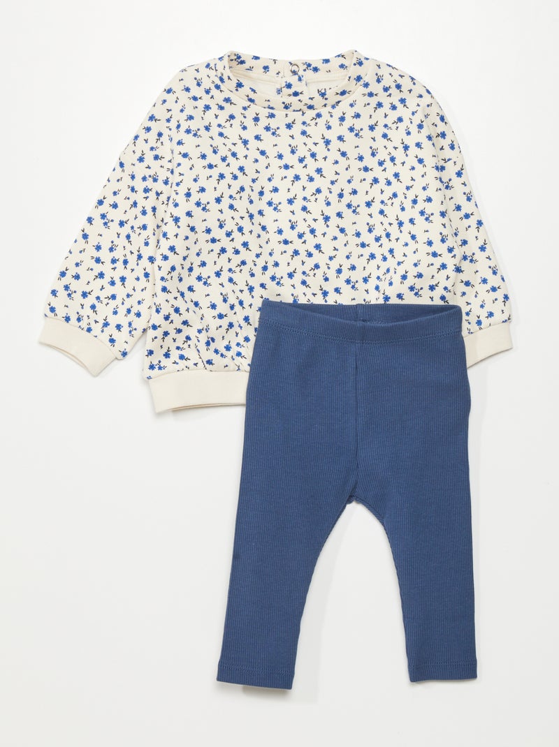 Setje: sweater + broek - 2-delig BLAUW - Kiabi