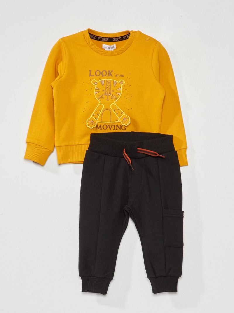 Setje: sweater + broek - 2-delig BLAUW - Kiabi