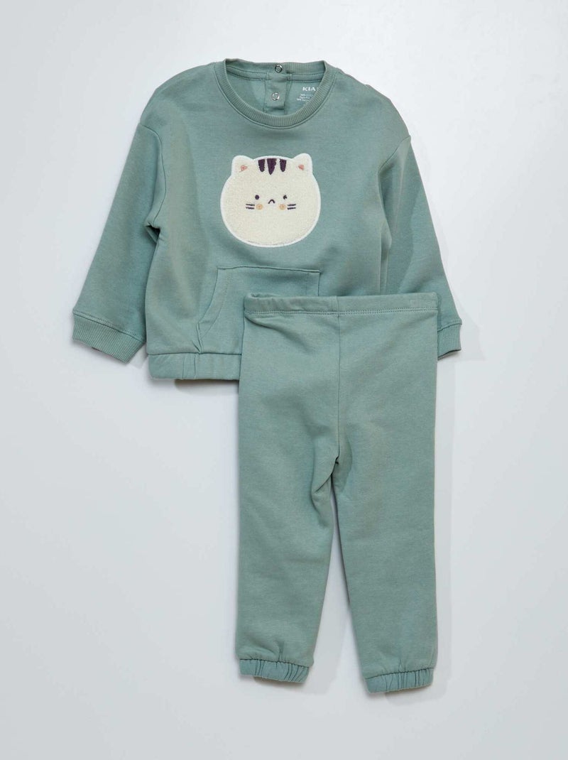 Setje: sweater + broek - 2-delig GROEN - Kiabi