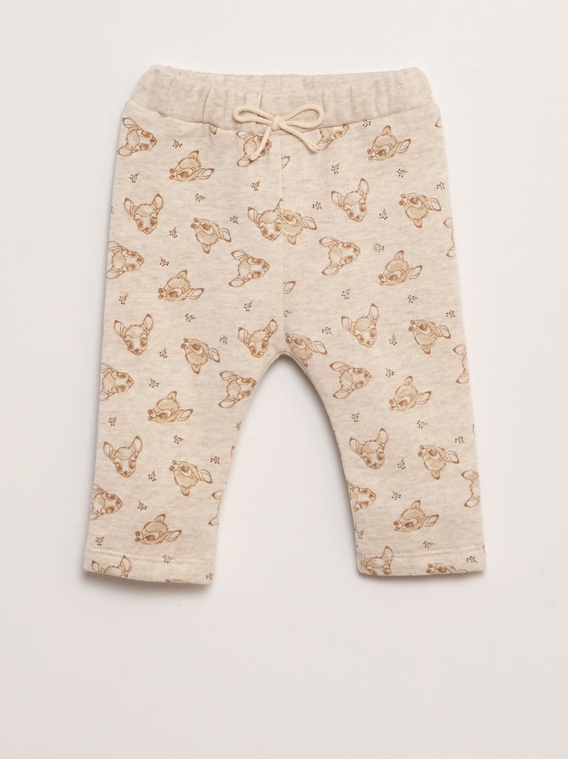 Setje: sweater + broek + slabbetje 'Bambi' - 3-delig BIEGE - Kiabi