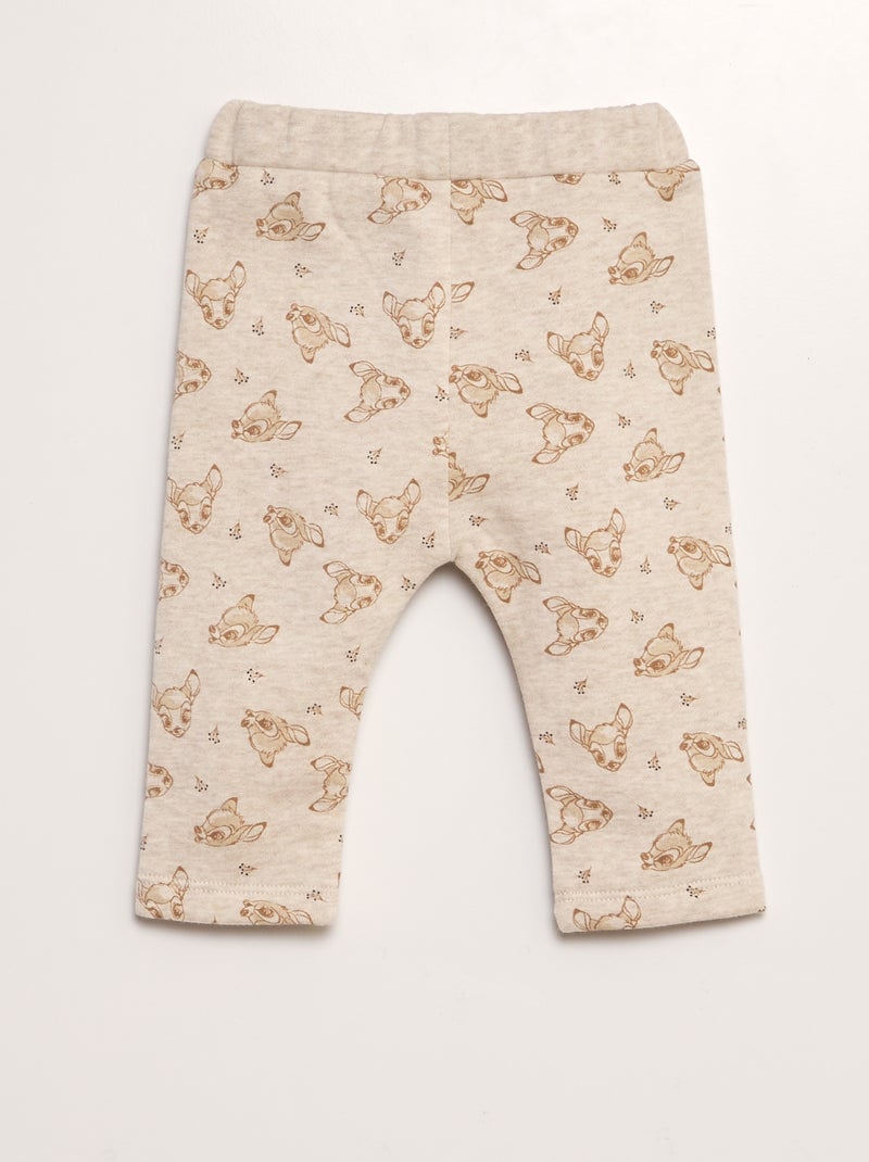 Setje: sweater + broek + slabbetje 'Bambi' - 3-delig BIEGE - Kiabi