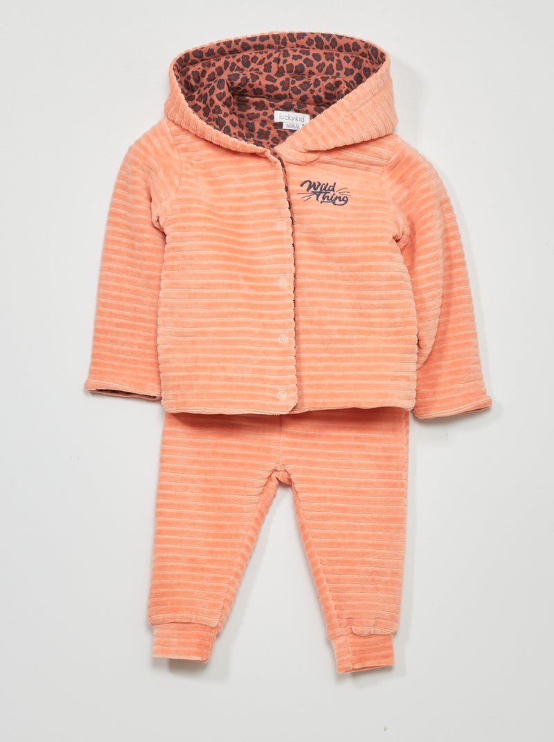 Setje: sweater + broek van corduroy - 2-delig ROSE - Kiabi