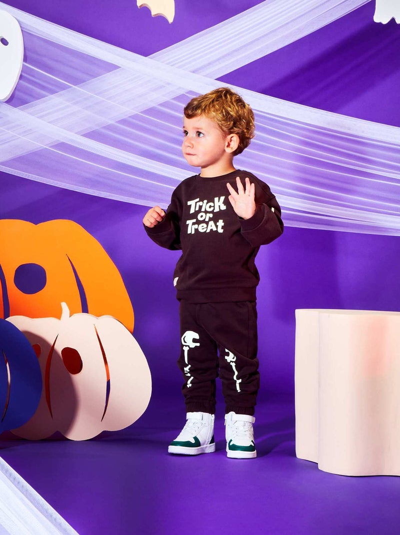 Setje: sweater + joggingbroek - 2-delig - Halloween BRUIN - Kiabi