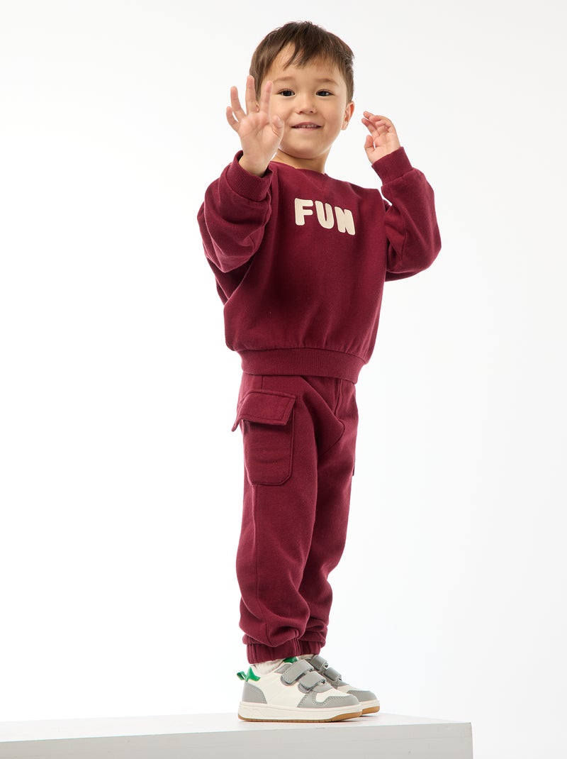 Setje: sweater + joggingbroekje Rood - Kiabi