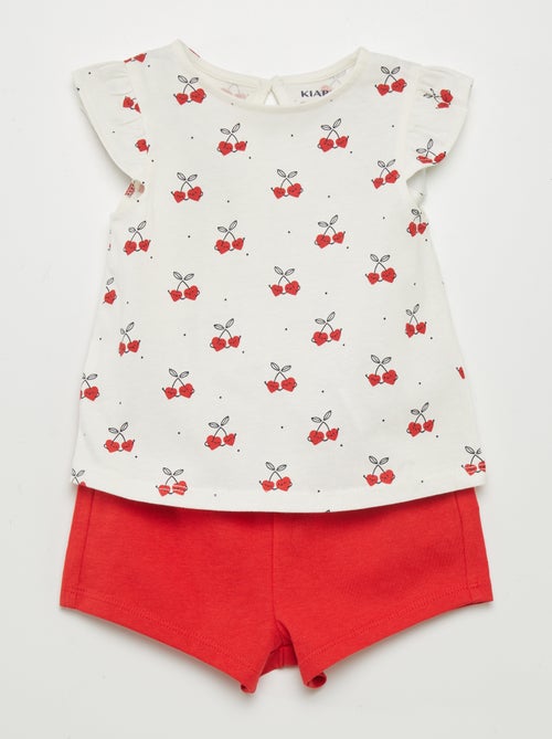 Setje: T-shirt + short met print - 2-delig - Kiabi