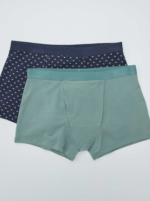 Setje van 2 boxershorts met drukknoopsluiting - So Easy - Kiabi