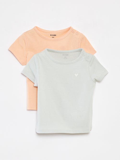 Setje van 2 effen T-shirts - Kiabi