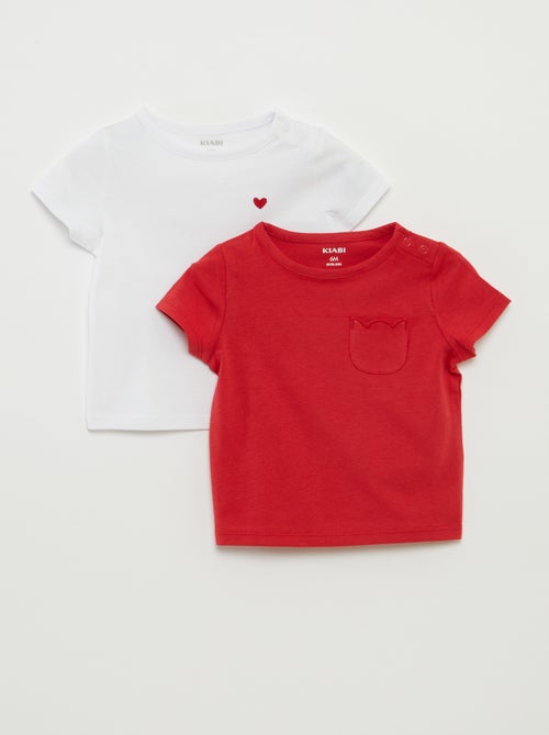 Setje van 2 effen T-shirts - Kiabi