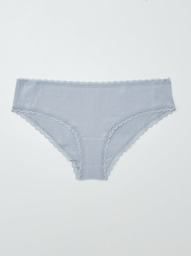 Setje van 2 katoenen hipsters BLAUW - Kiabi