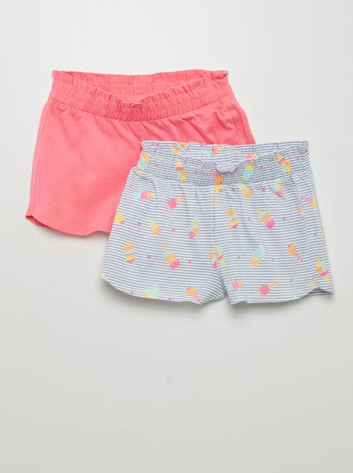 Setje van 2 lichte shorts - 2-delig - Kiabi