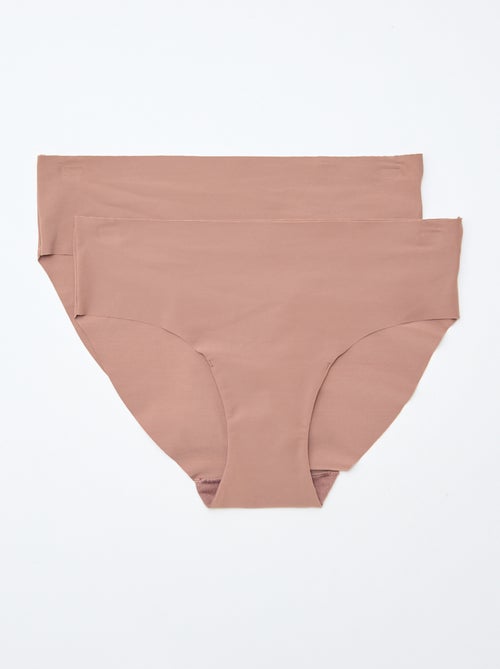 Setje van 2 onzichtbare slips in microvezel - Kiabi