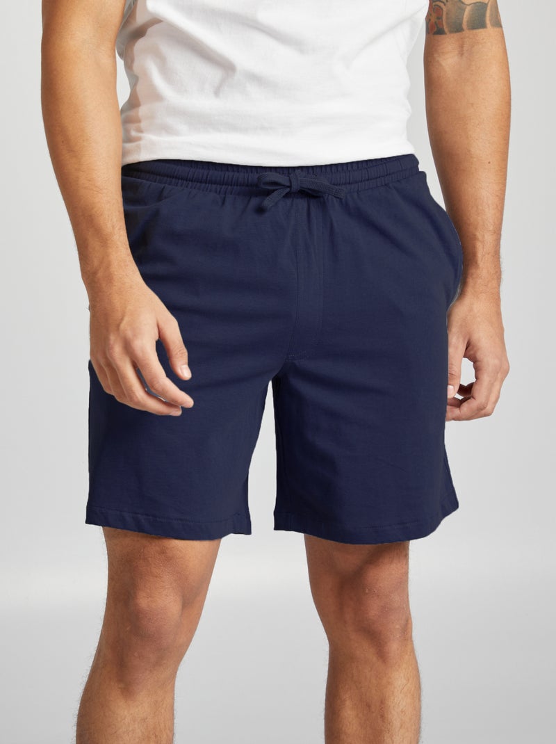Setje van 2 pyjamashorts BLAUW - Kiabi