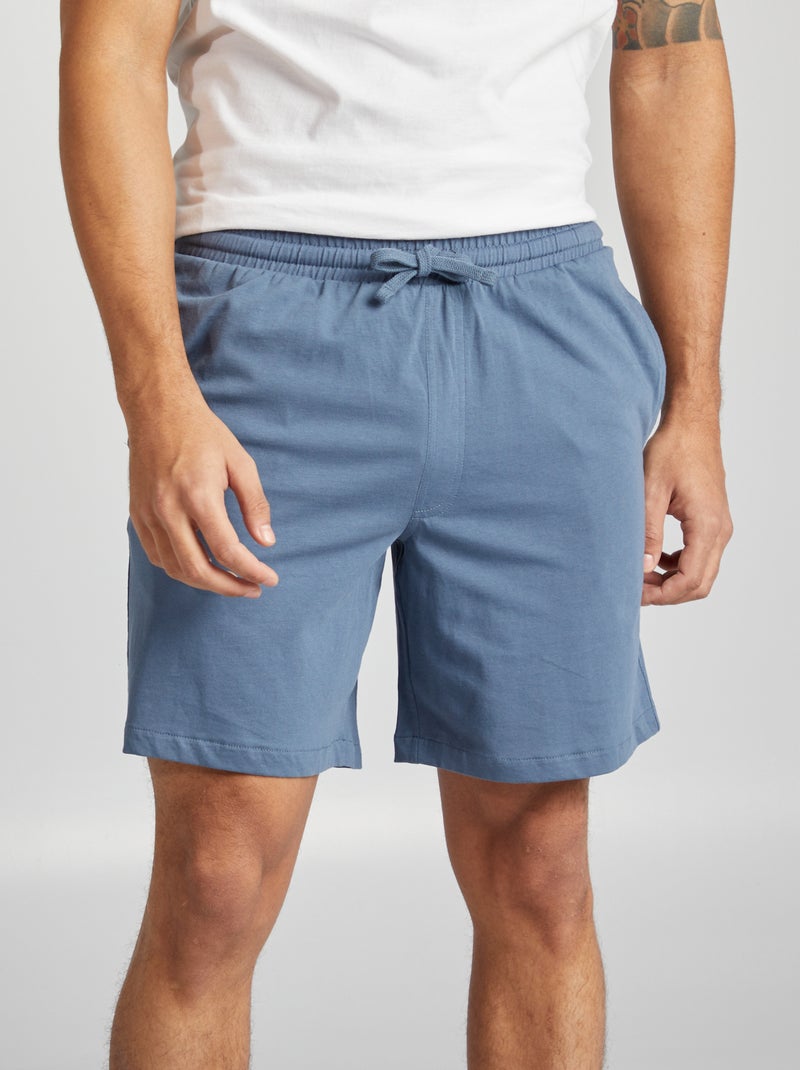 Setje van 2 pyjamashorts BLAUW - Kiabi