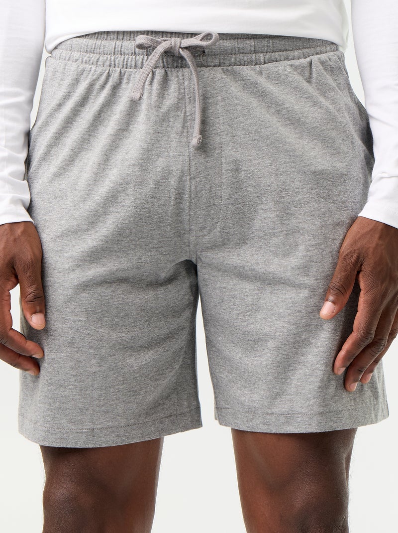 Setje van 2 pyjamashorts Kaki - Kiabi
