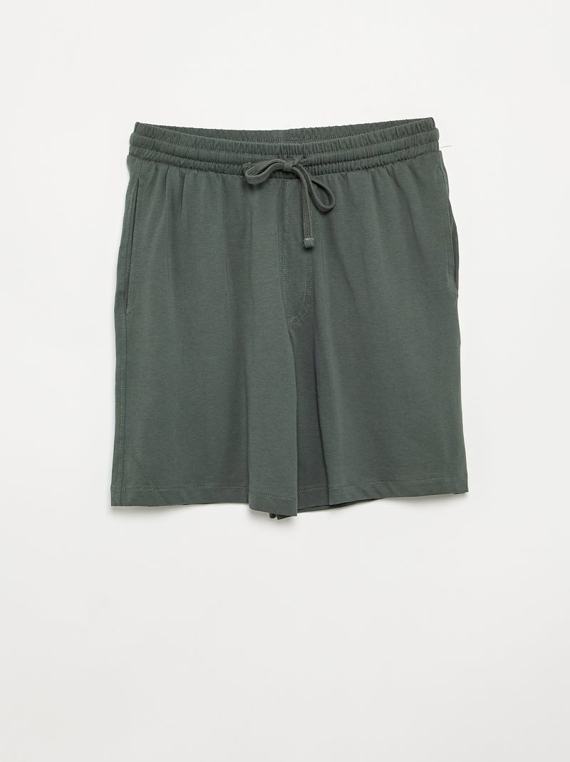 Setje van 2 pyjamashorts Kaki - Kiabi