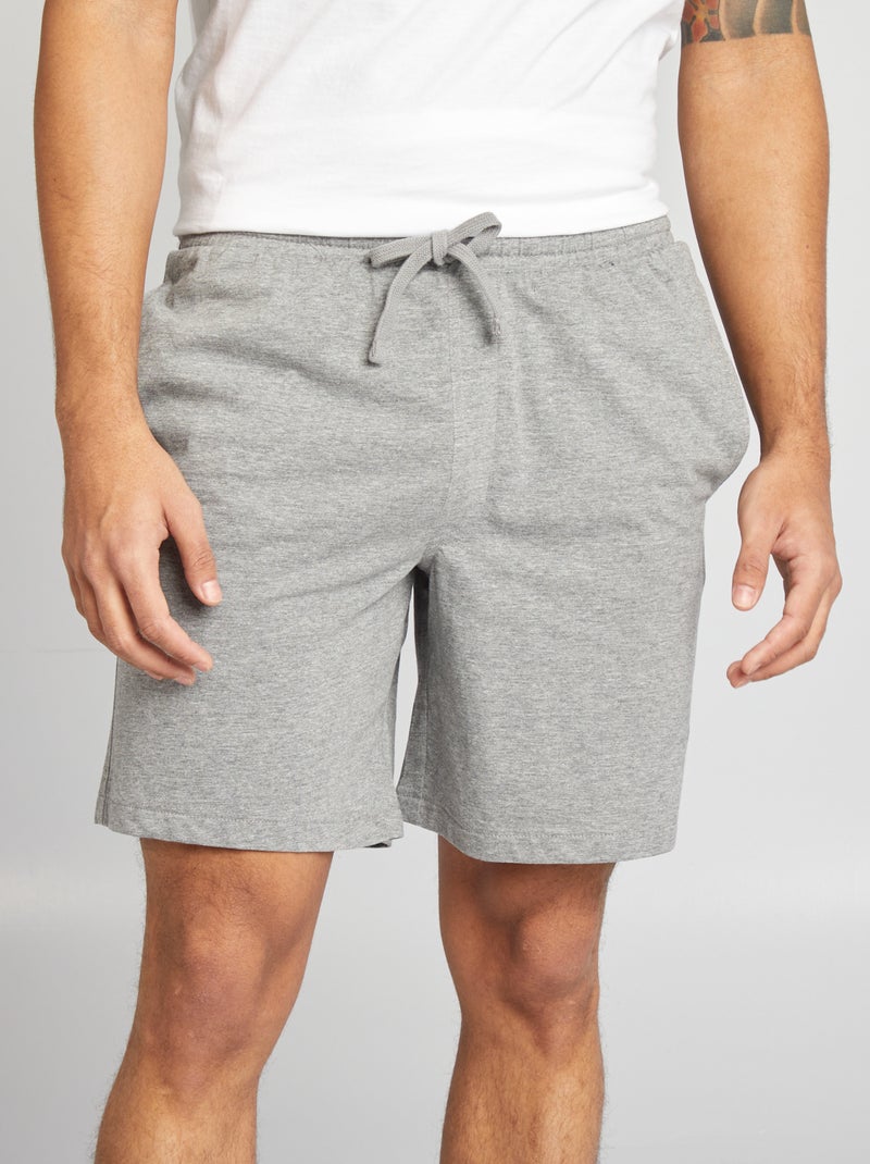 Setje van 2 pyjamashorts ZWART - Kiabi