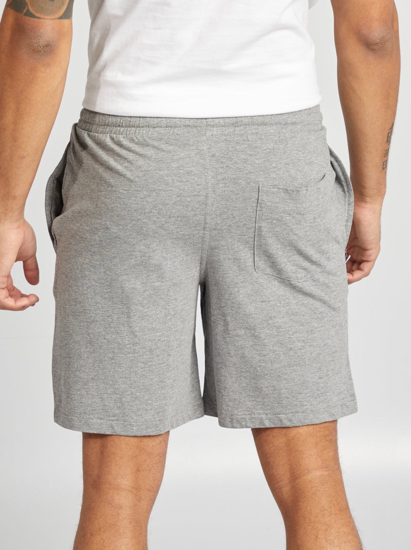 Setje van 2 pyjamashorts ZWART - Kiabi
