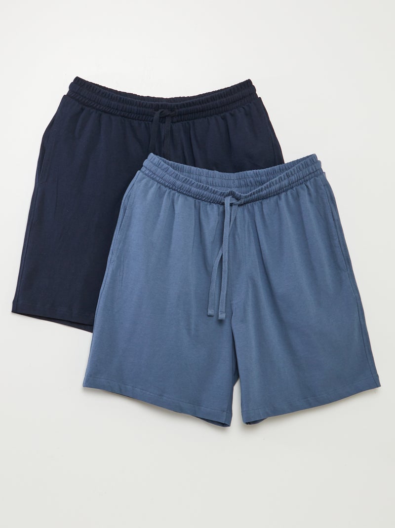 Setje van 2 pyjamashorts ZWART - Kiabi