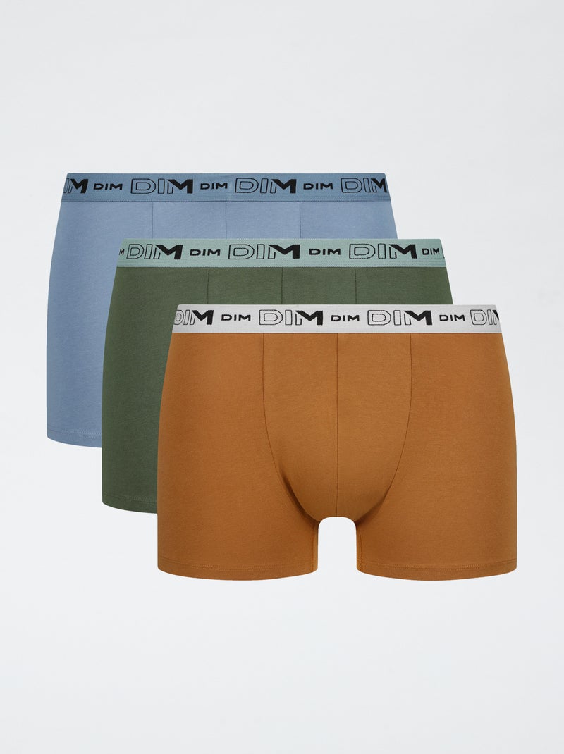 Setje van 3 boxershorts 'Dim' Kaki - Kiabi