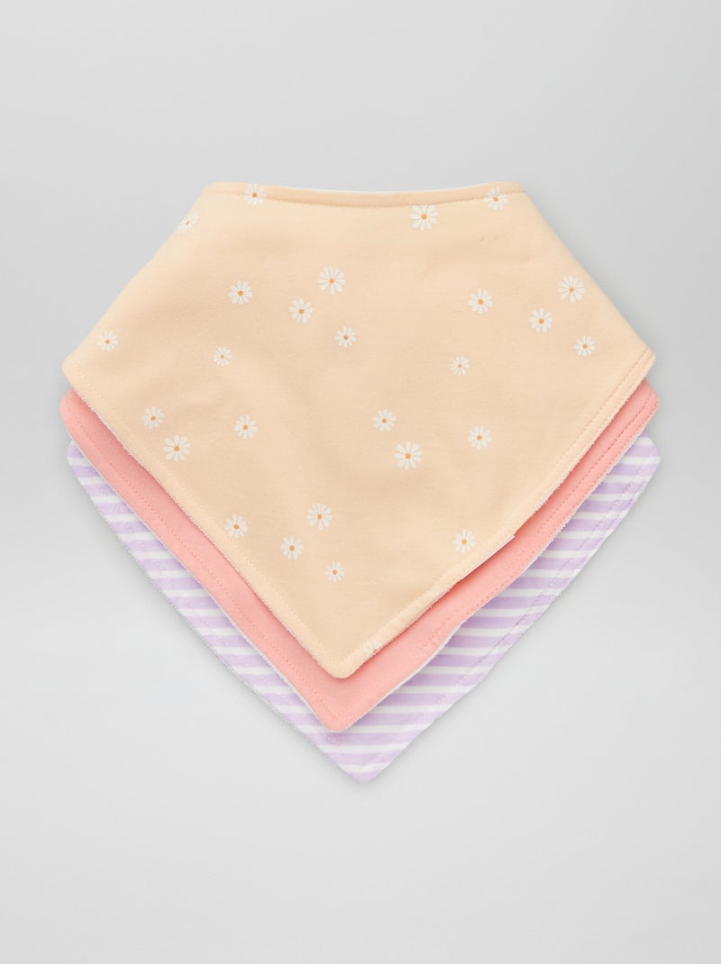 Setje van 3 driehoekige slabbetjes ORANJE - Kiabi