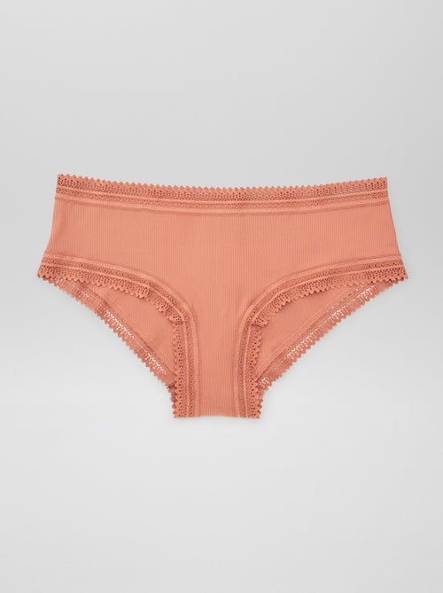 Setje van 3 geribde hipsters - Kiabi