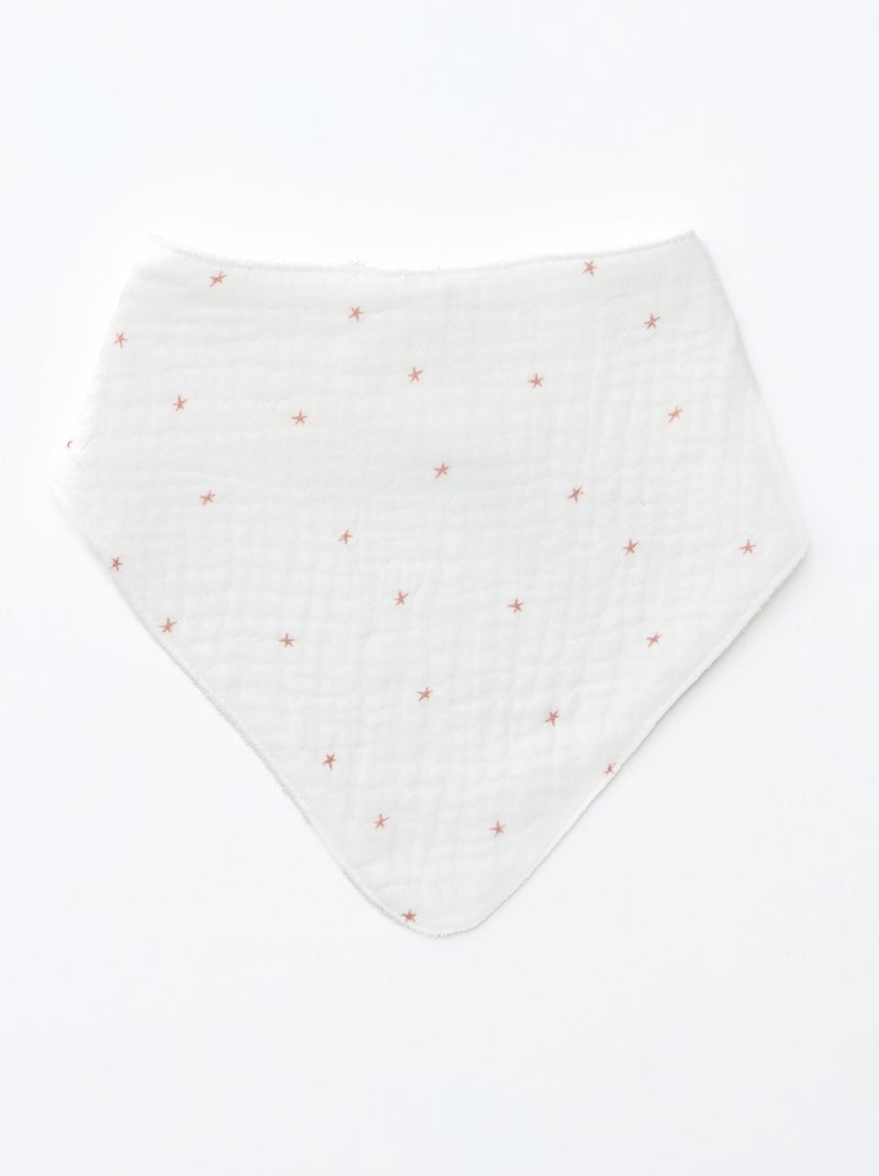 Setje van 3 katoenen slabbetjes Rose - Kiabi
