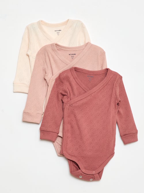 Setje van 3 meegroei-rompertjes - Kiabi