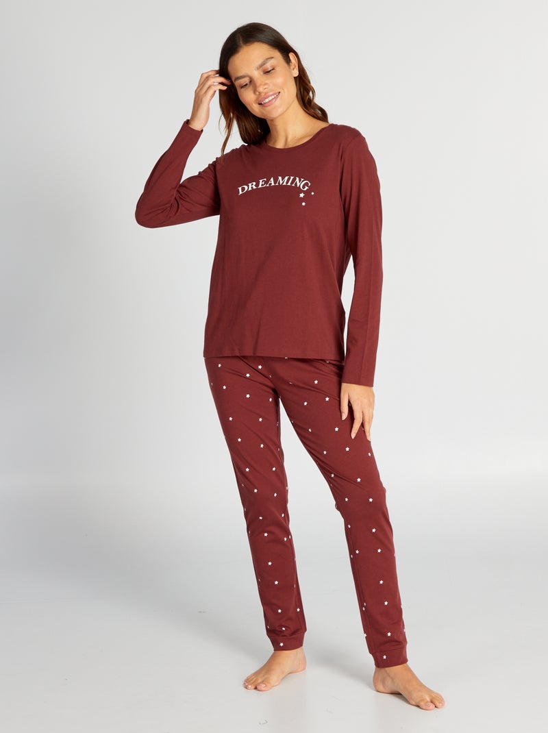 Setje van jerseystof - 2-delig ROOD - Kiabi