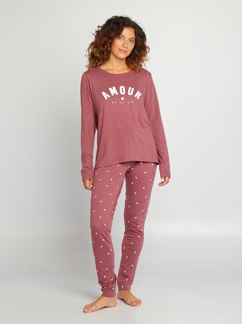 Setje van jerseystof - 2-delig ROOD - Kiabi