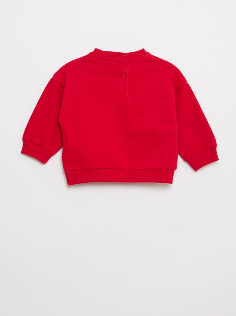 Setje van joggingstof - Sweater + broek 'Snoopy' - 2-delig rood - Kiabi