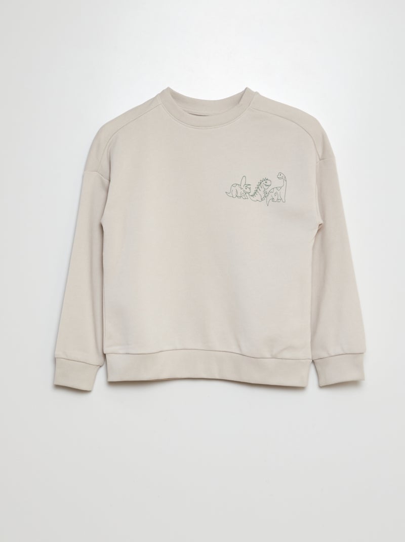 Setje van joggingstof met print - Sweater + broekt - 2-delig GROEN - Kiabi