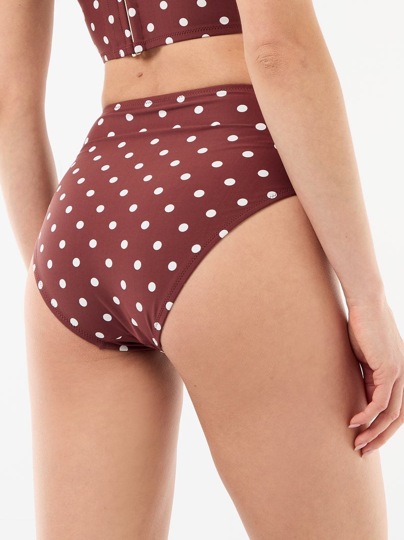 Shapewear bikinibroekje met hoge taille Bruin - Kiabi