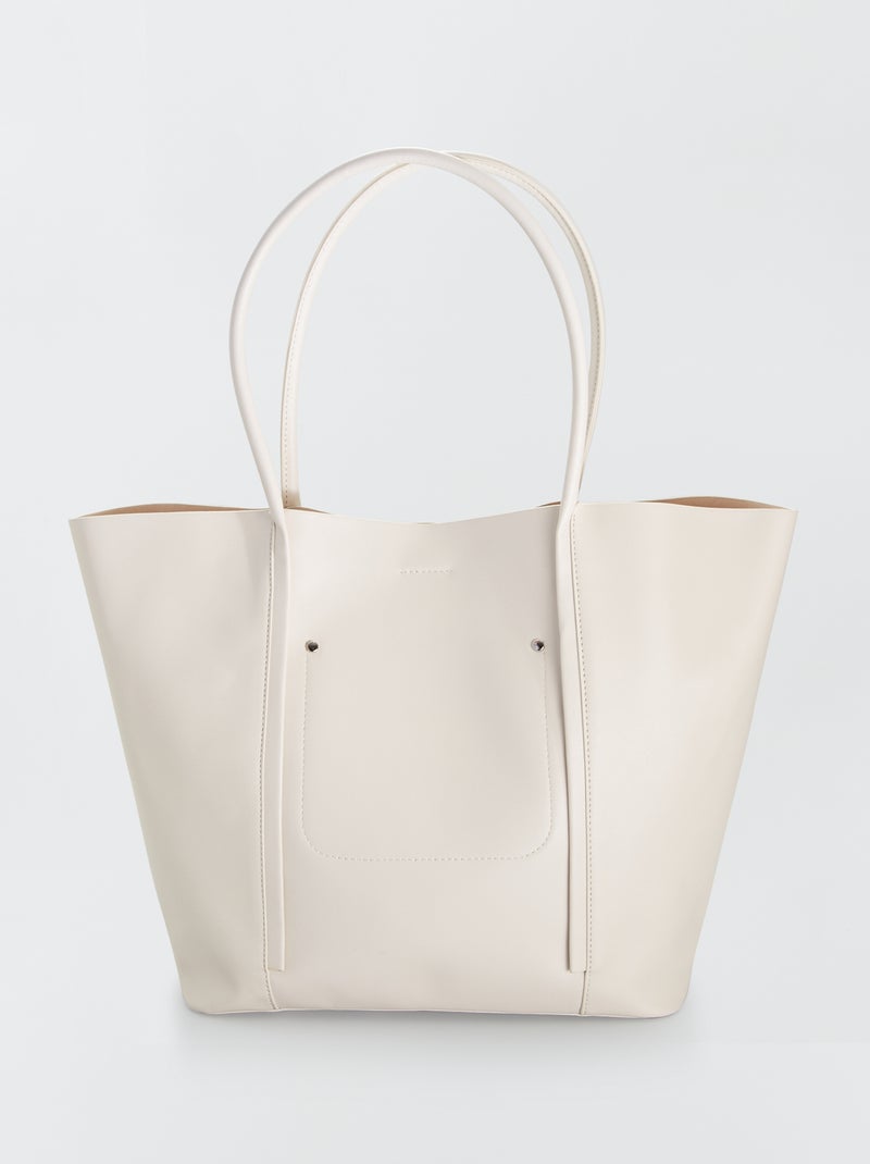 Shopper met grote hengsels BIEGE - Kiabi