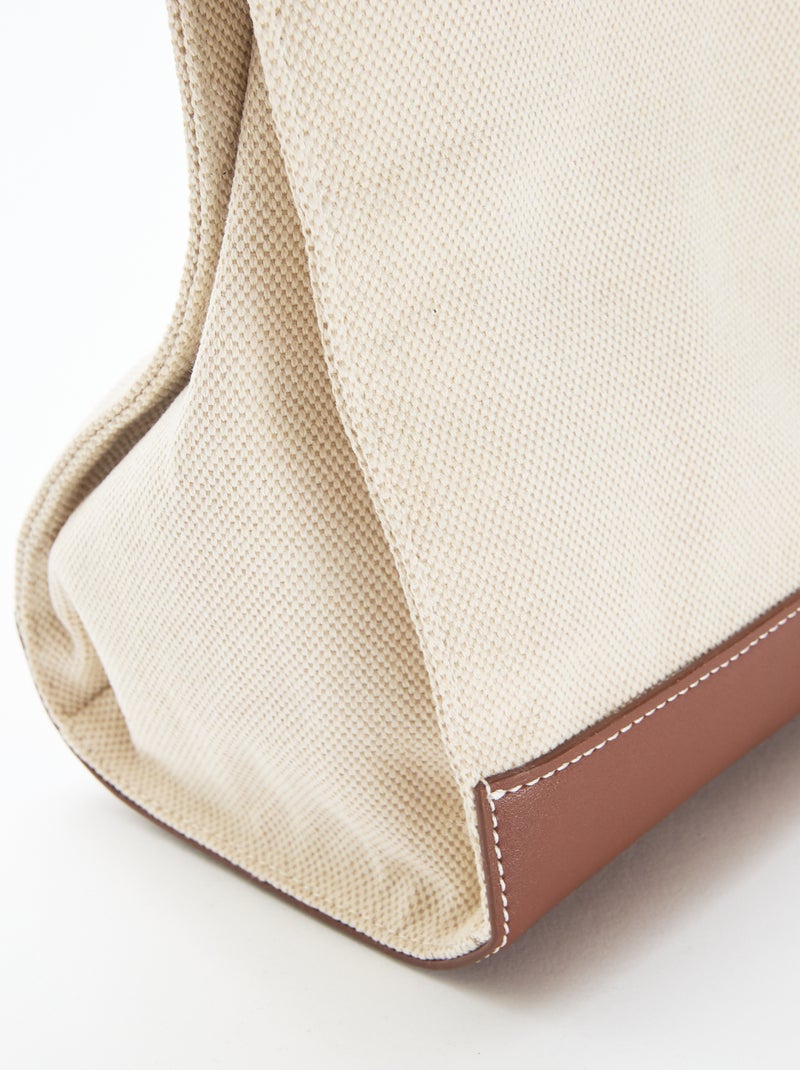 Shopper van canvas Biege - Kiabi