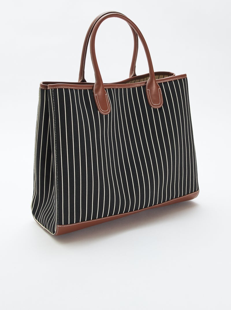 Shopper van stof Zwart - Kiabi