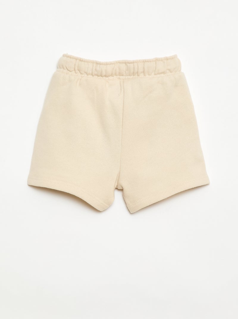 Short 'Disney' van ongeborstelde sweatstof Biege - Kiabi