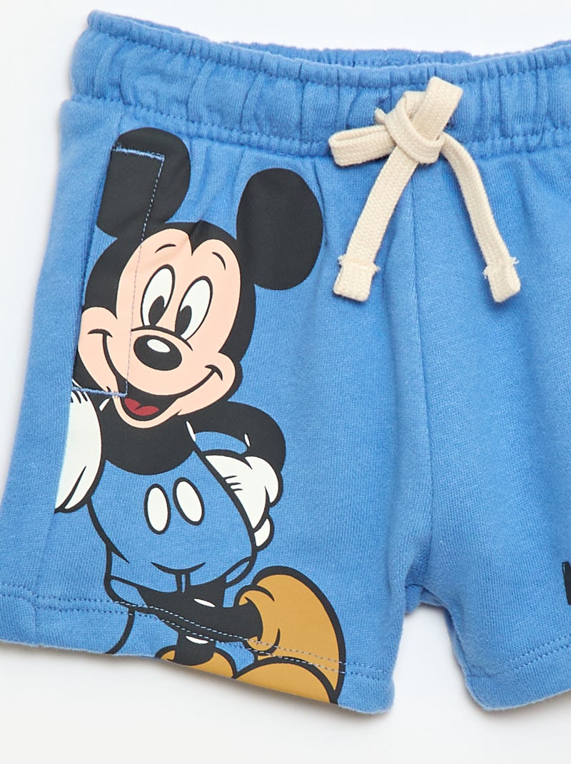 Short 'Disney' van ongeborstelde sweatstof Blauw - Kiabi