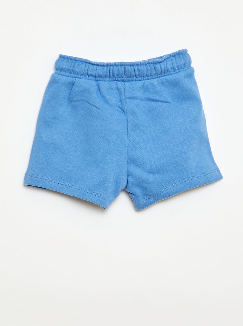 Short 'Disney' van ongeborstelde sweatstof Blauw - Kiabi