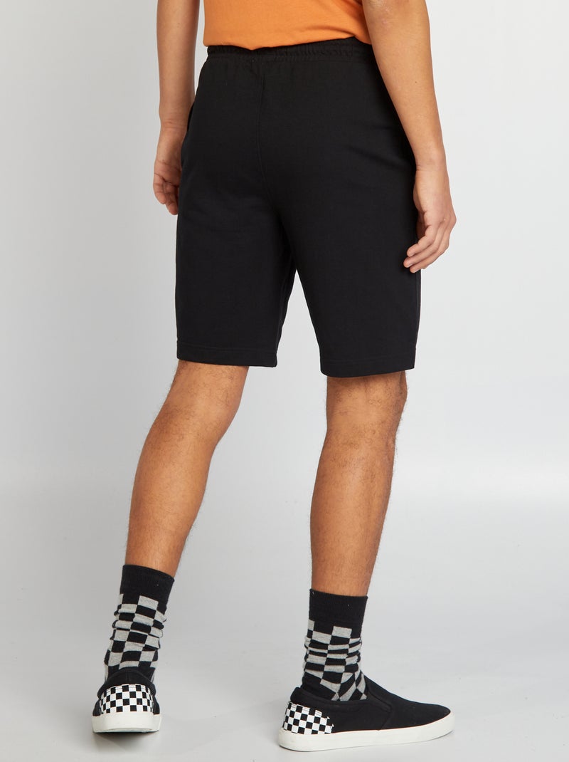 Short in sportieve joggingstijl zwart - Kiabi